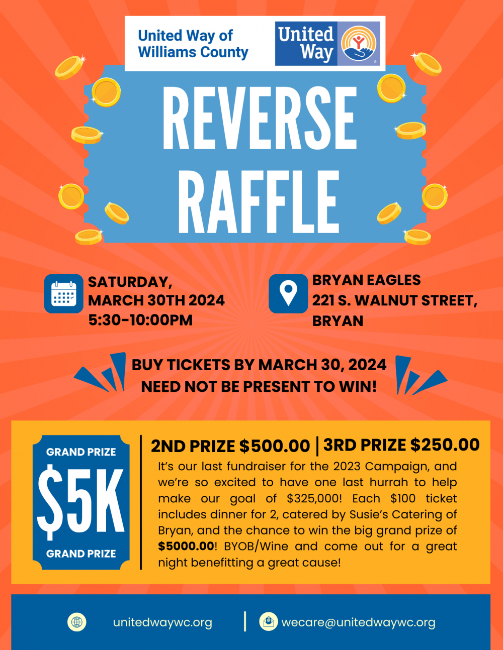 Reverse Raffle Fundraiser | United Way of Williams County