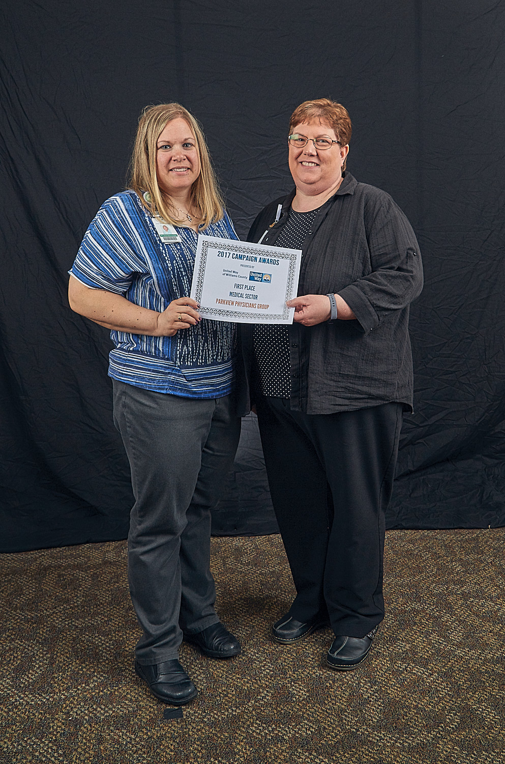 MEDICAL SECTOR 1st Place: Holly Geren & Jennifer Headley for Parkview Physicians Group 2nd Place: Community Hospitals and Wellness Centers (not pictured)