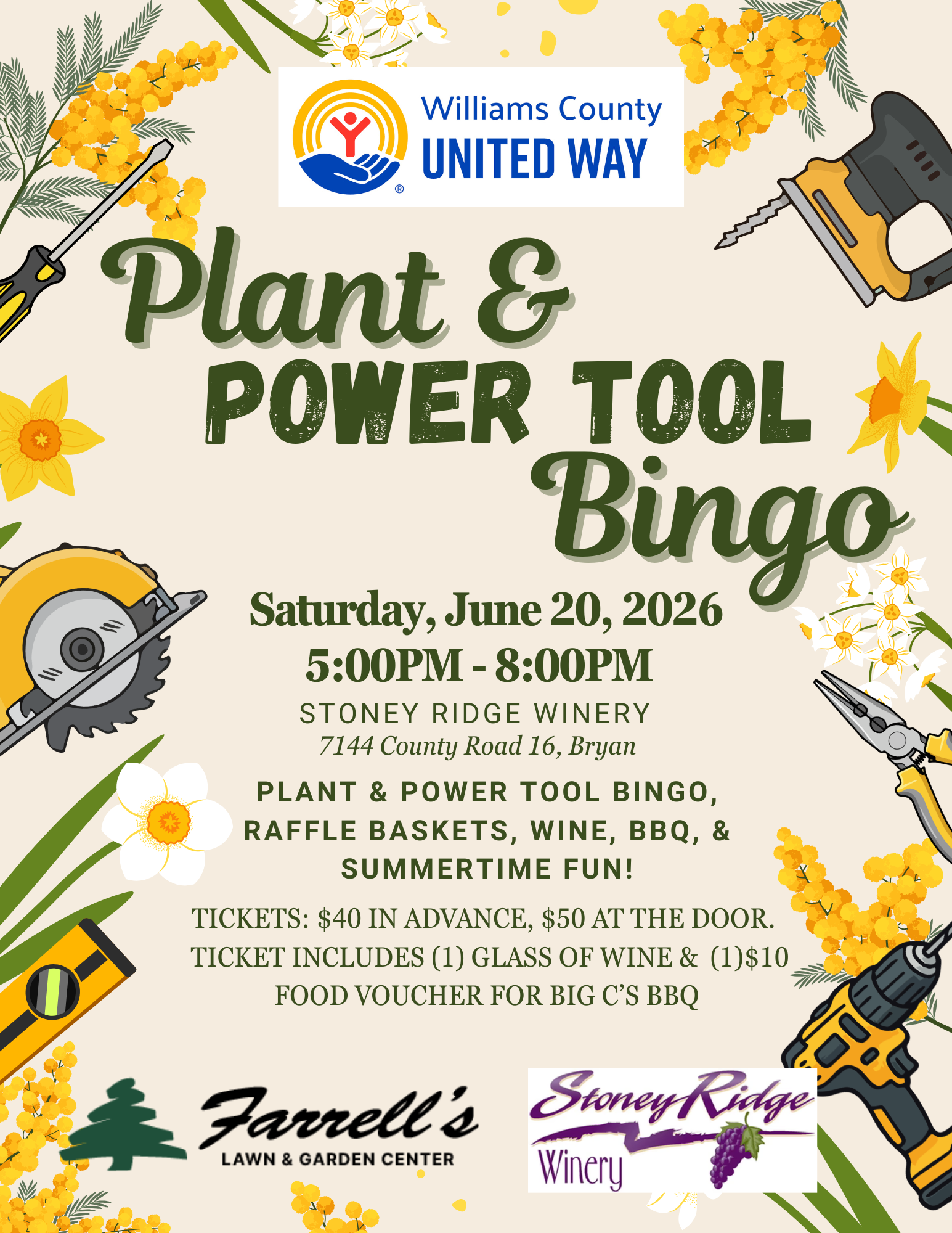 Plant & Power Tool Bingo